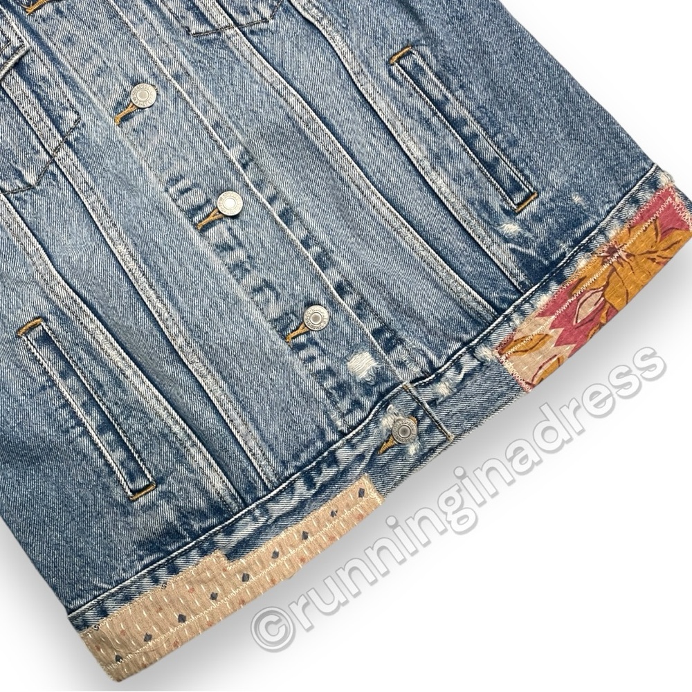 Levi's Sample Patchwork Denim Trucker Jacket In B… - image 8